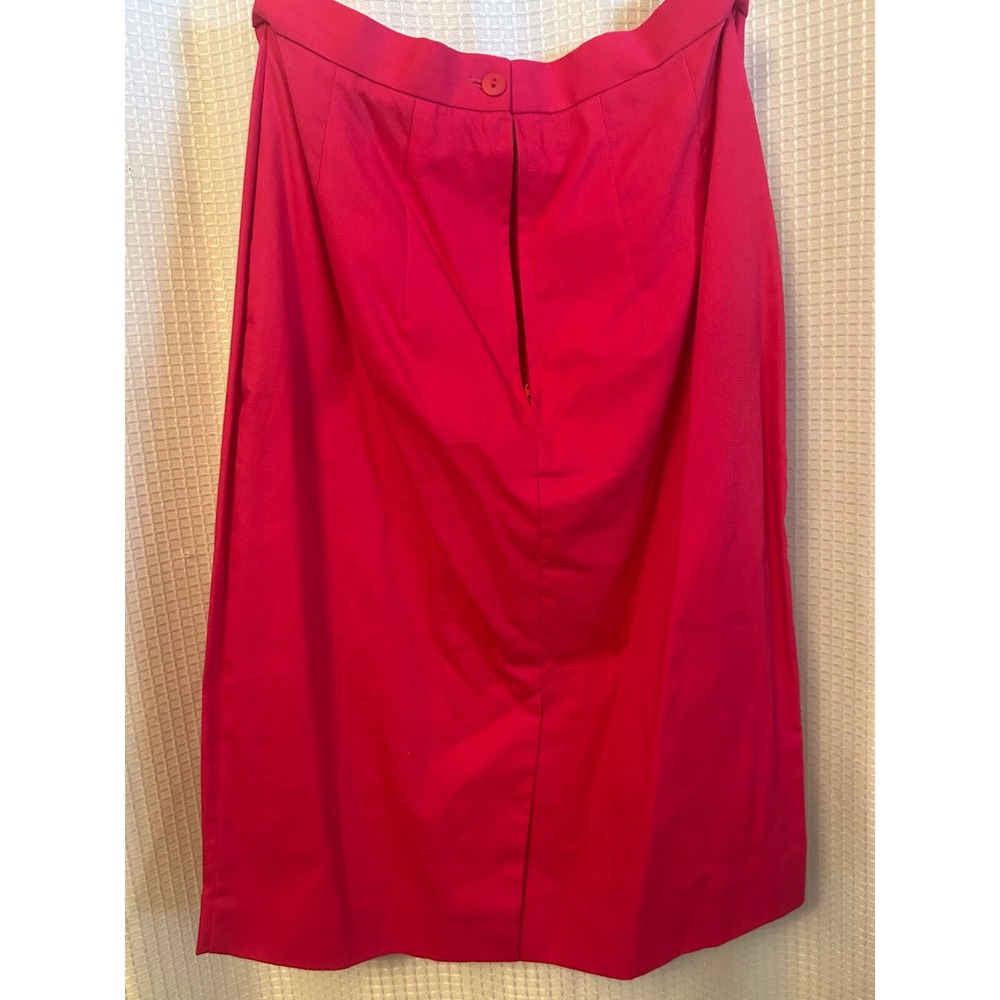 VTG 80s Leslie Lucks Colorful Peplum Top And Skirt Set Size 6 - Picture 3 of 10